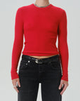 Alessia Wool-Cashmere Sweater by Citizens of Humanity in Amaranth top view
