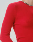 Alessia Crewneck Sweater by Citizens of Humanity in Amaranth, side view