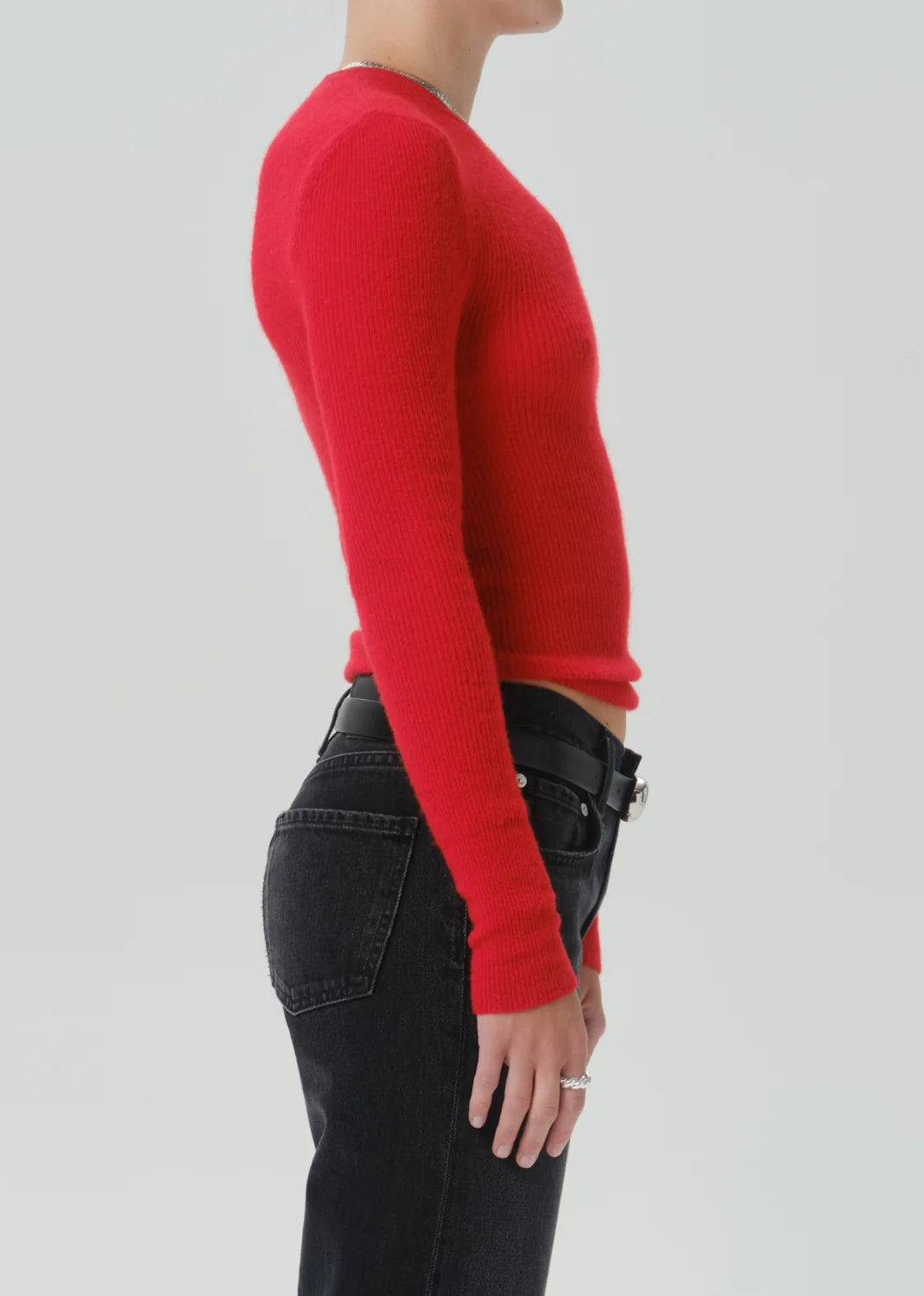 Alessia Crewneck Sweater by Citizens of Humanity in Amaranth, back view