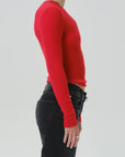 Alessia Crewneck Sweater by Citizens of Humanity in Amaranth, back view