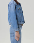 Skylar Denim Jacket by Citizens of Humanity in sunlit, side view