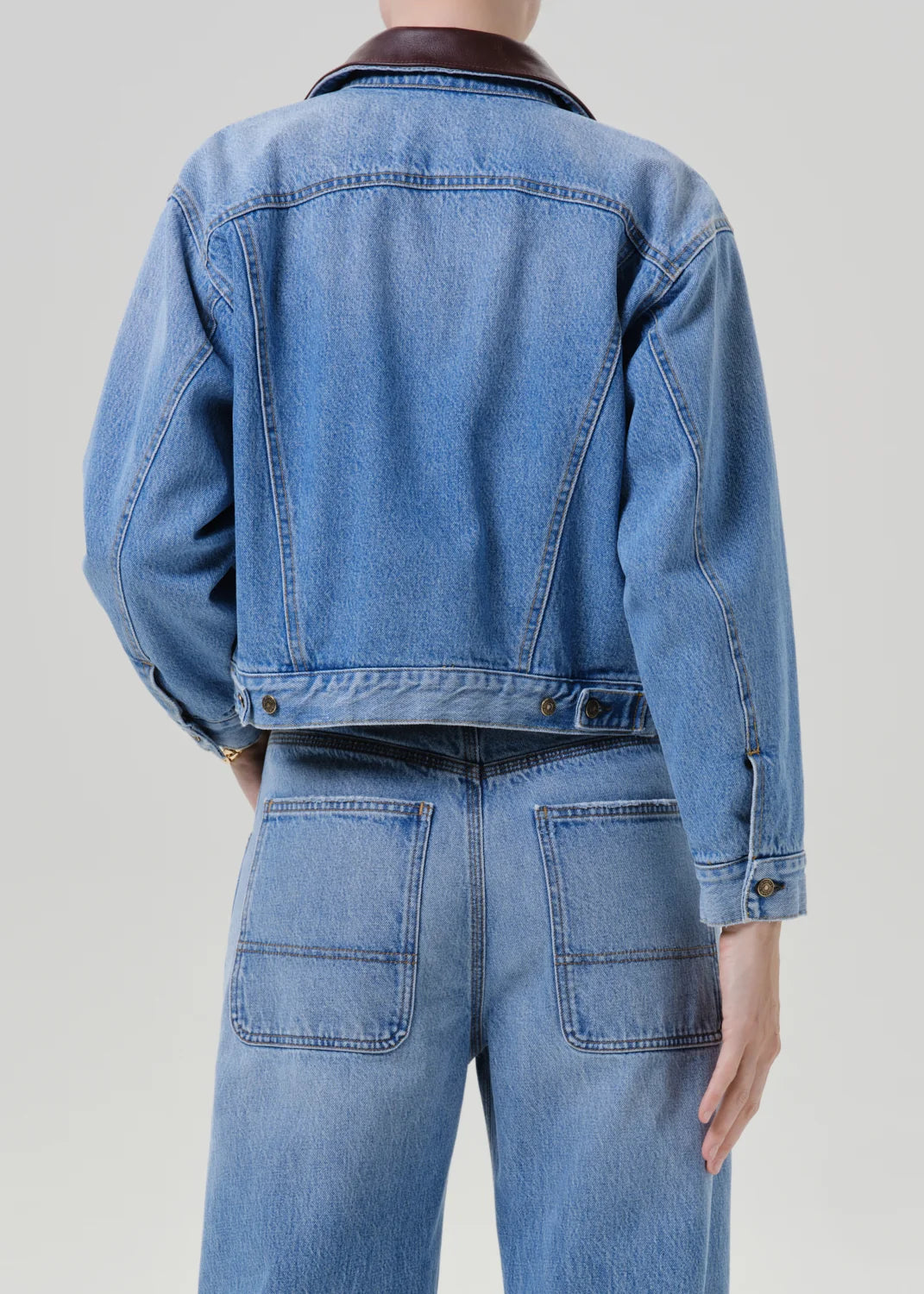 Skylar Denim Jacket by Citizens of Humanity in sunlit, detail view