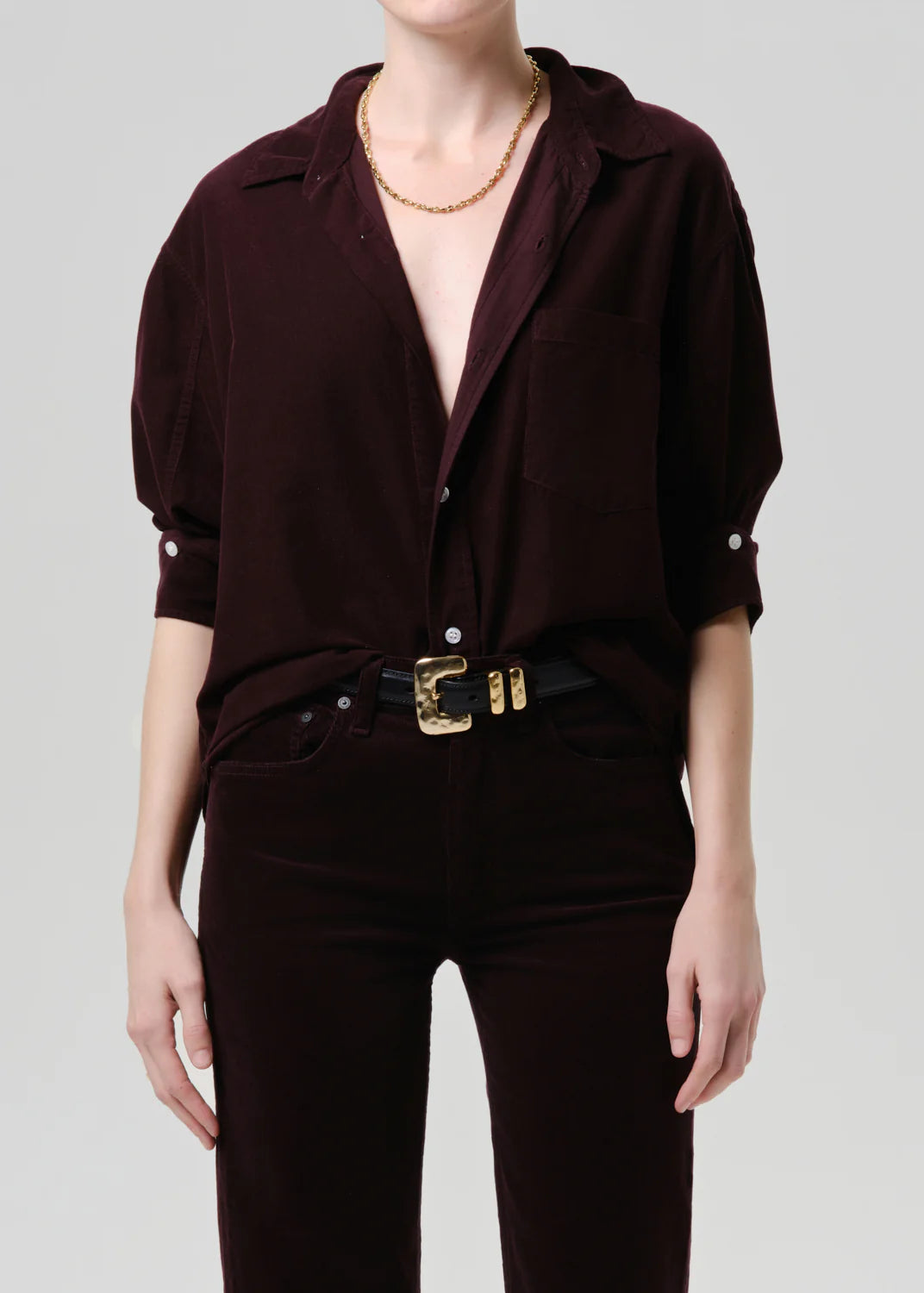 Kayla Corduroy Shirt by Citizens of Humanity, styled view