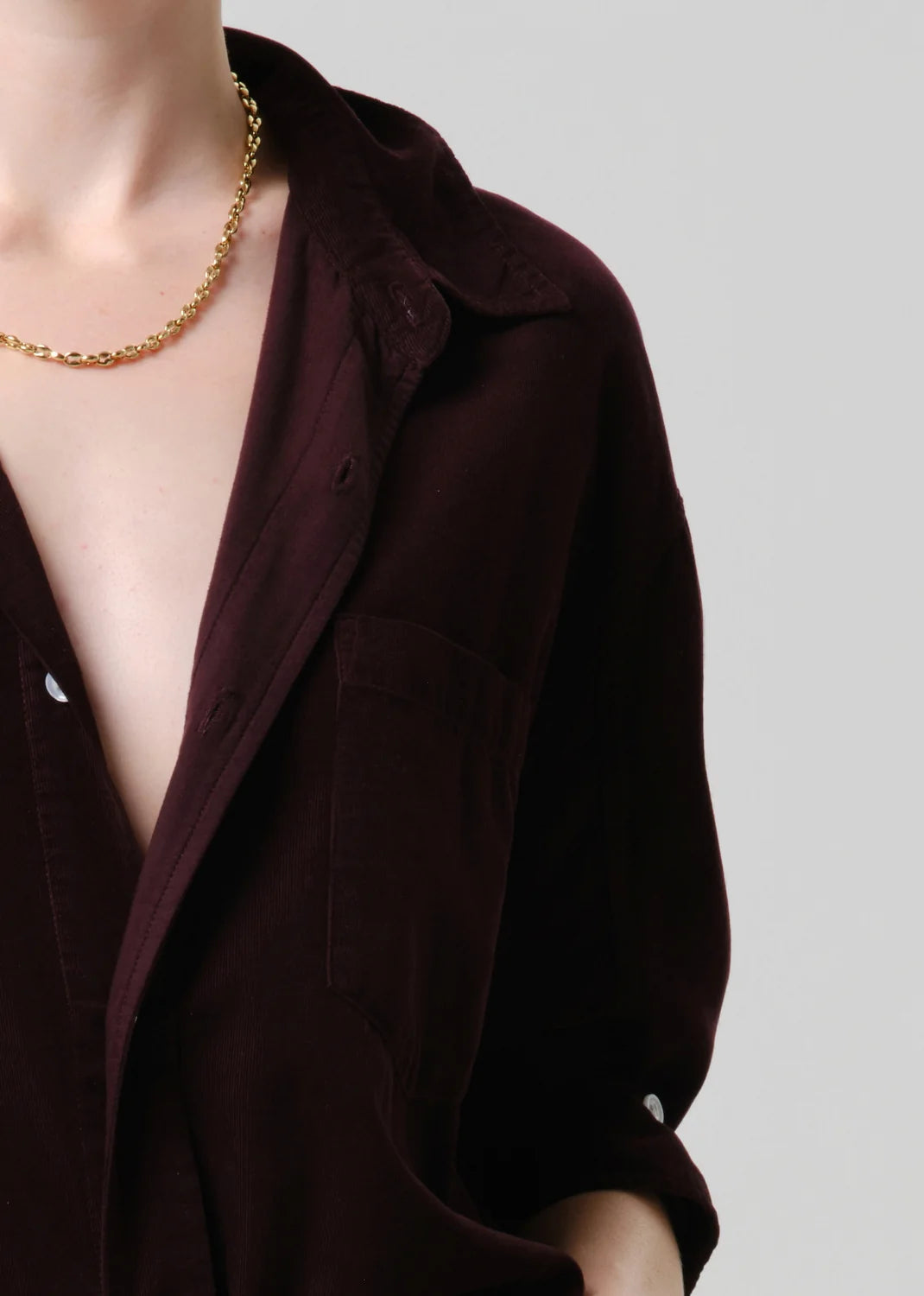 Kayla Corduroy Shirt by Citizens of Humanity, full length view