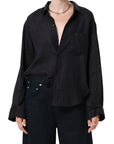KAYLA SHRUNKEN LINEN SHIRT