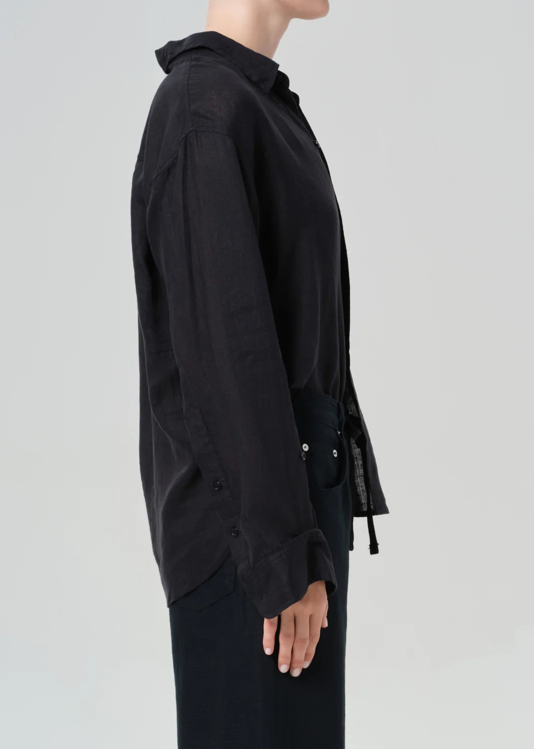 KAYLA SHRUNKEN LINEN SHIRT