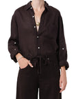 KAYLA SHRUNKEN LINEN SHIRT