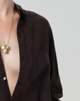 KAYLA SHRUNKEN LINEN SHIRT