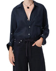 KAYLA SHRUNKEN LINEN SHIRT