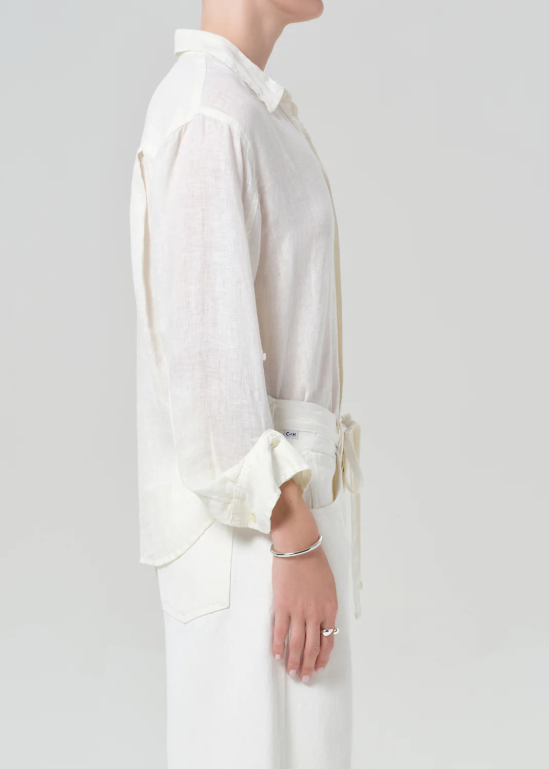 KAYLA SHRUNKEN LINEN SHIRT
