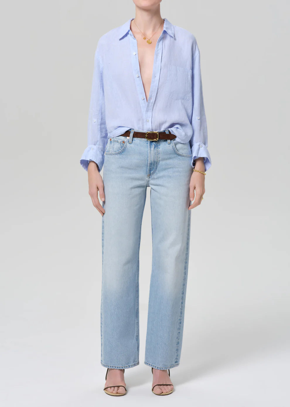 KAYLA SHRUNKEN LINEN SHIRT