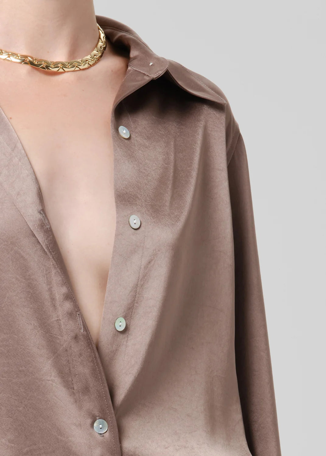 Tullah Satin Shirt by Citizens of Humanity, back view