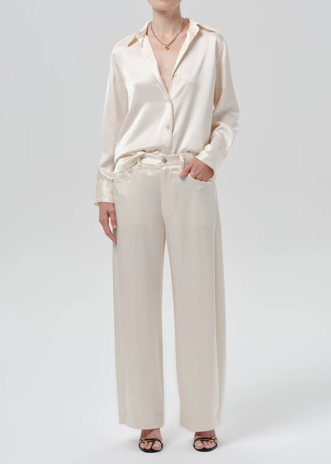 Tullah Satin Shirt by Citizens of Humanity, side view