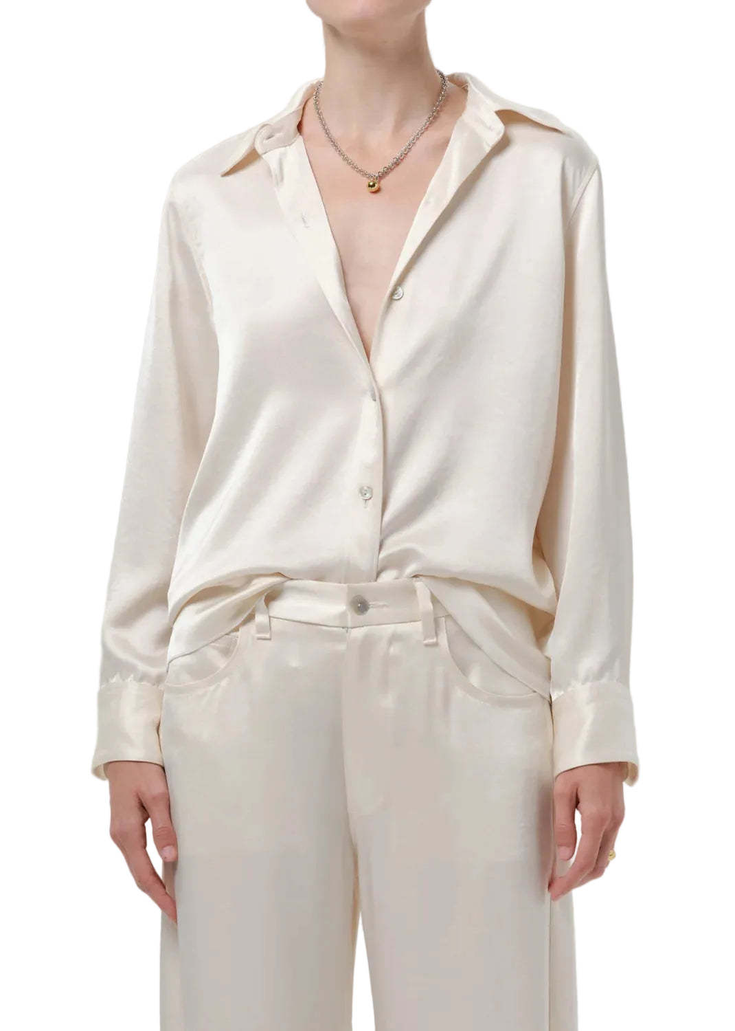 Tullah Satin Shirt by Citizens of Humanity, front view