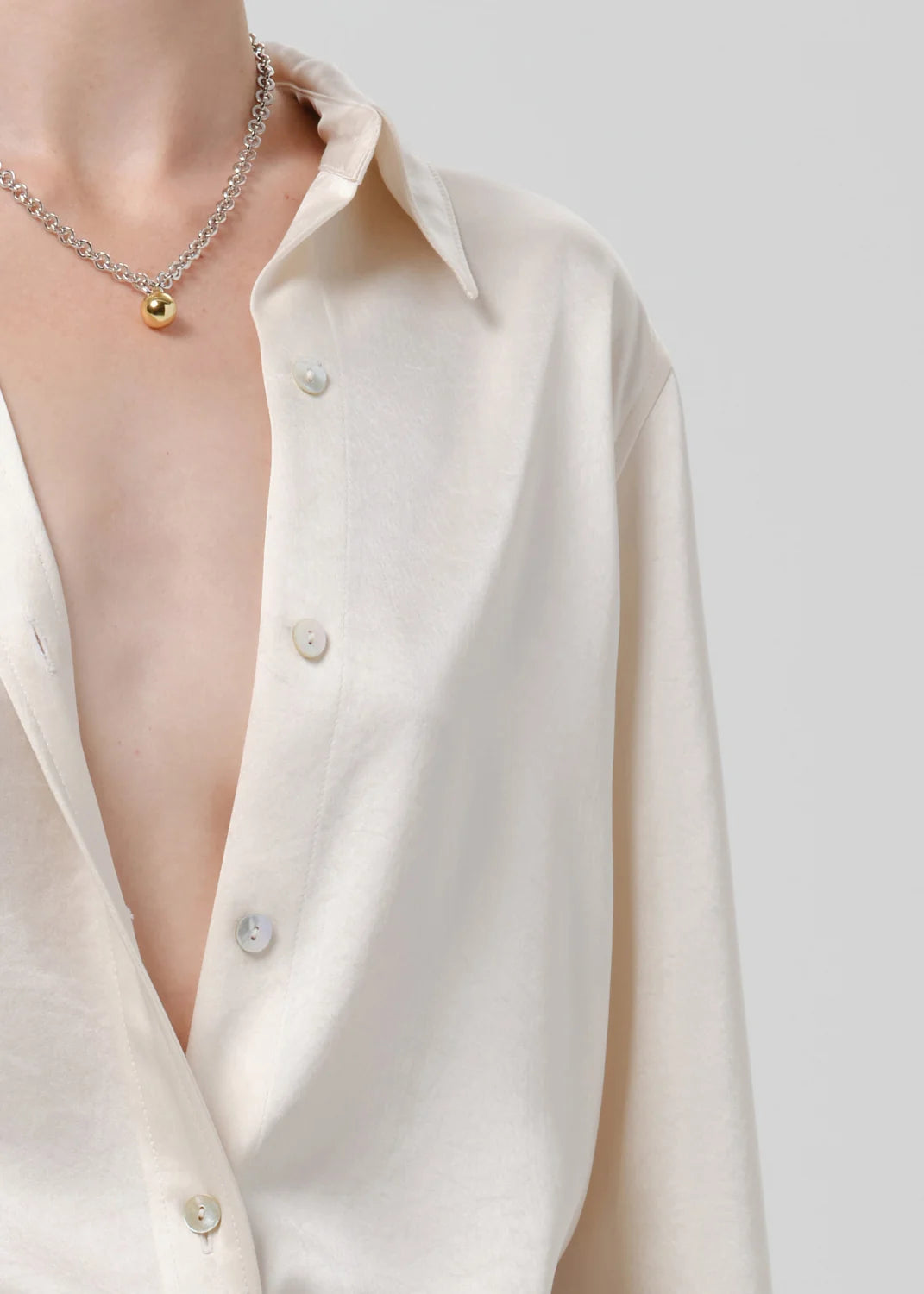 Tullah Satin Shirt by Citizens of Humanity, back view