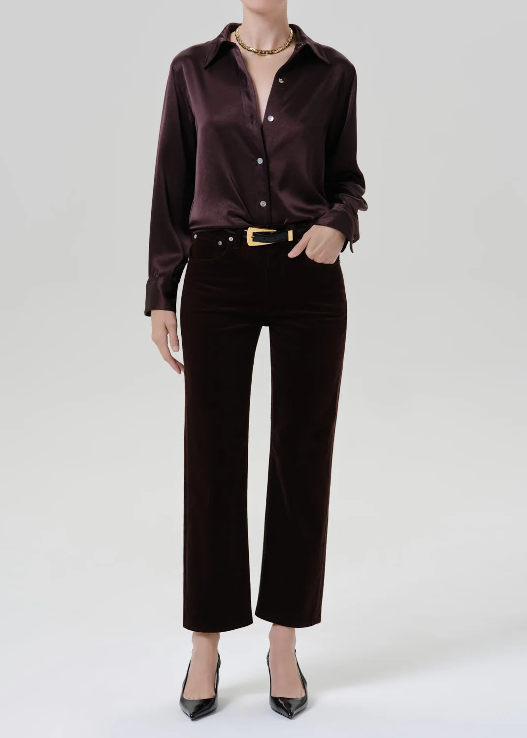 Tullah Satin Shirt by Citizens of Humanity, side view