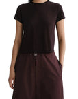 Adine Shrunken Tee by AGOLDE in ristretto, back view