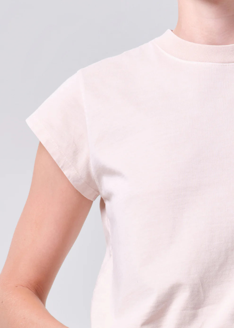Long Line Bryce Cap Sleeve Tee by AGOLDE, styled detail