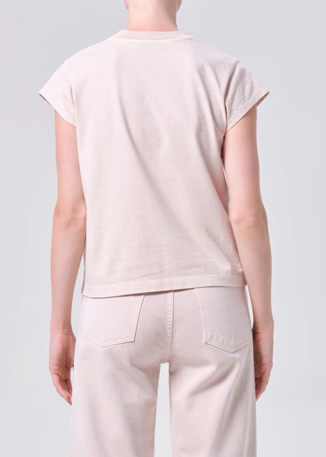 Long Line Bryce Cap Sleeve Tee by AGOLDE, full-length back view