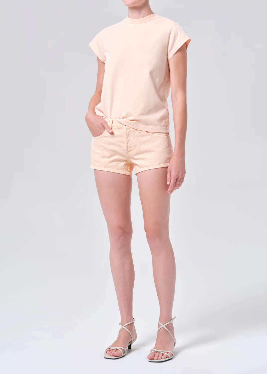 LONG LINE BRYCE CAP SLEEVE TEE