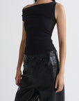 Carlin One-Shoulder Top by AGOLDE, styled view