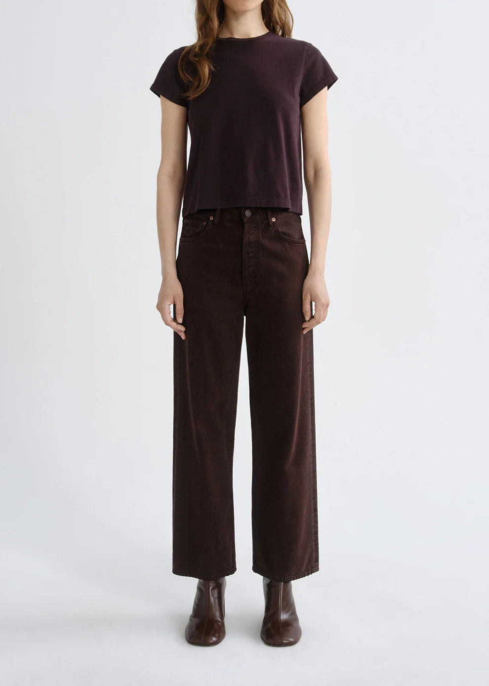Ren Jean by AGOLDE in sloe berry, back view
