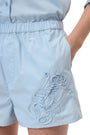 RELAXED SHORTS WITH STITCHING