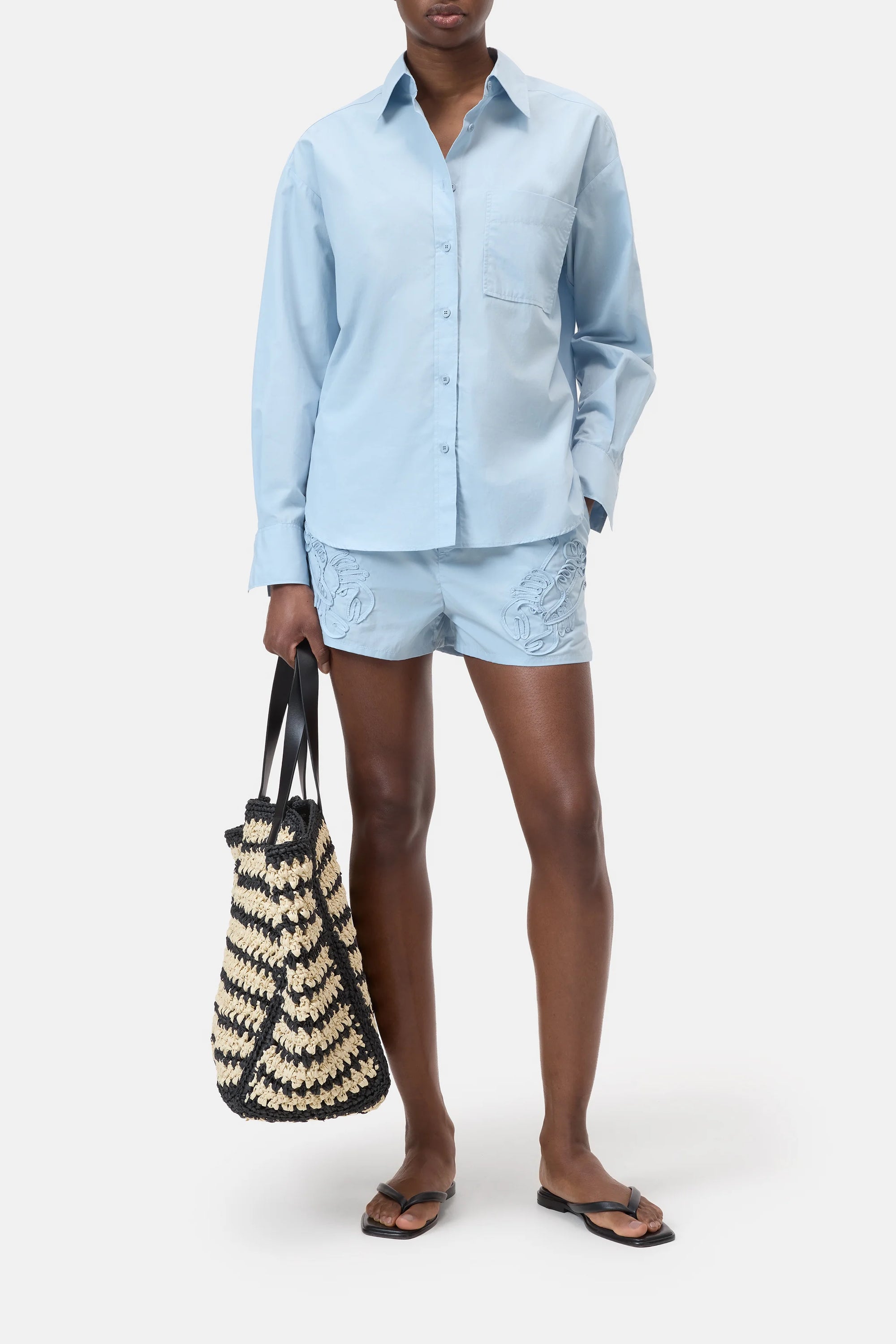 OVERSIZED SHIRT WITH STITCHING