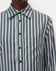 Cropped Classic Shirt by CLOSED in royal green, styled view