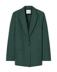 Contemporary Blazer by CLOSED in royal green, front view