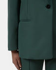 Contemporary Blazer by CLOSED in royal green, side view