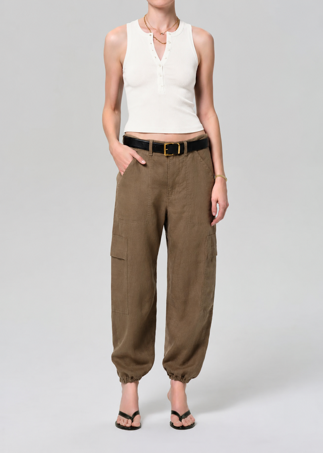 CIELA LINEN BALLOON UTILITY PANT