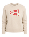 CASHMERE EMBROIDERED LOBSTER CREWNECK