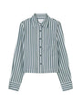 Cropped Classic Shirt by CLOSED in royal green, front view
