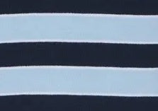 The Boxy Tee by FRAME in chambray stripe, back view