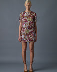 ABSTRACT FLORAL SEQUIN TOP