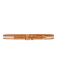 The Riviera Belt by FRAME in light camel leather, front view