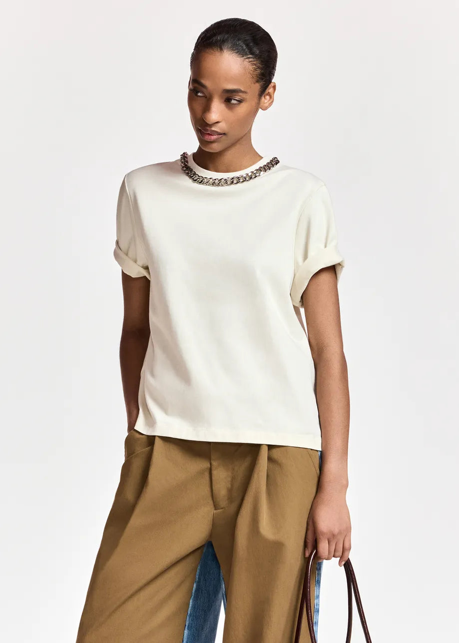 KLAIM T-SHIRT WITH CHAIN