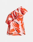 JILLIAN ASYMMETRIC RUFFLE TOP