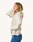 FRINGE SHAWL COLLAR CARDIGAN