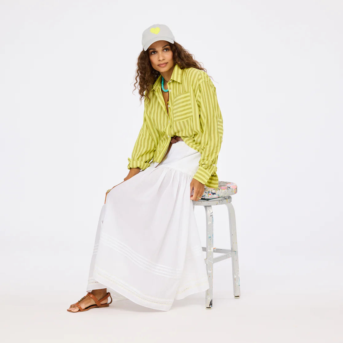TIA FADED STRIPE SHIRT