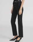 FRAME LE SLEEK STRAIGHT STUDDED JEAN