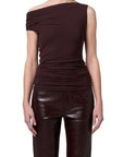 Carlin One-Shoulder Top by AGOLDE, back view