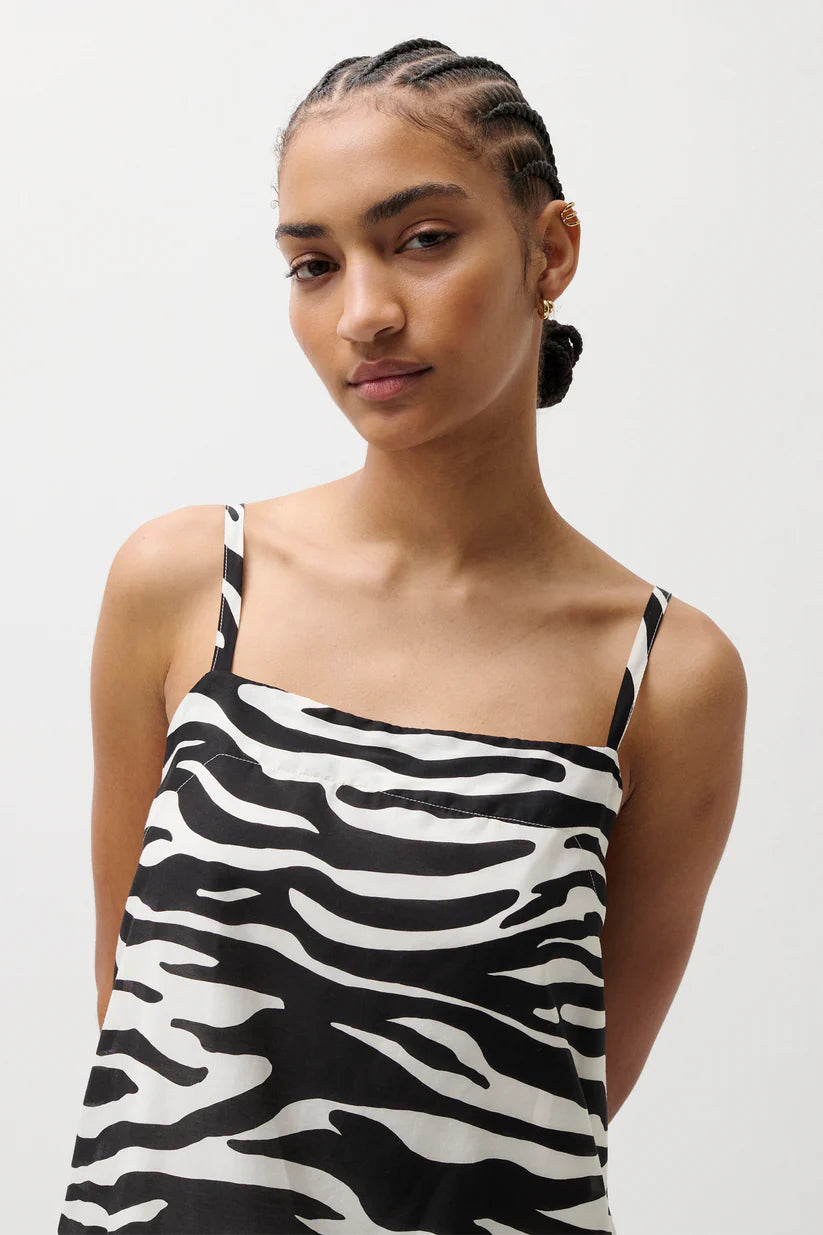 MISA SILK BLEND MINI DRESS