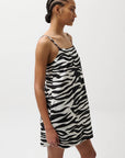 MISA SILK BLEND MINI DRESS