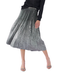 FOIL PLEATED MIDI
