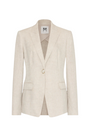 Alexa Linen Blazer by Milly, front view