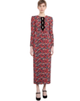 Jinx C Dress in Follium Rouge by Saloni, front view