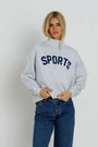 Sports Mockneck Sweatshirt by Sunny Somewhere, front view