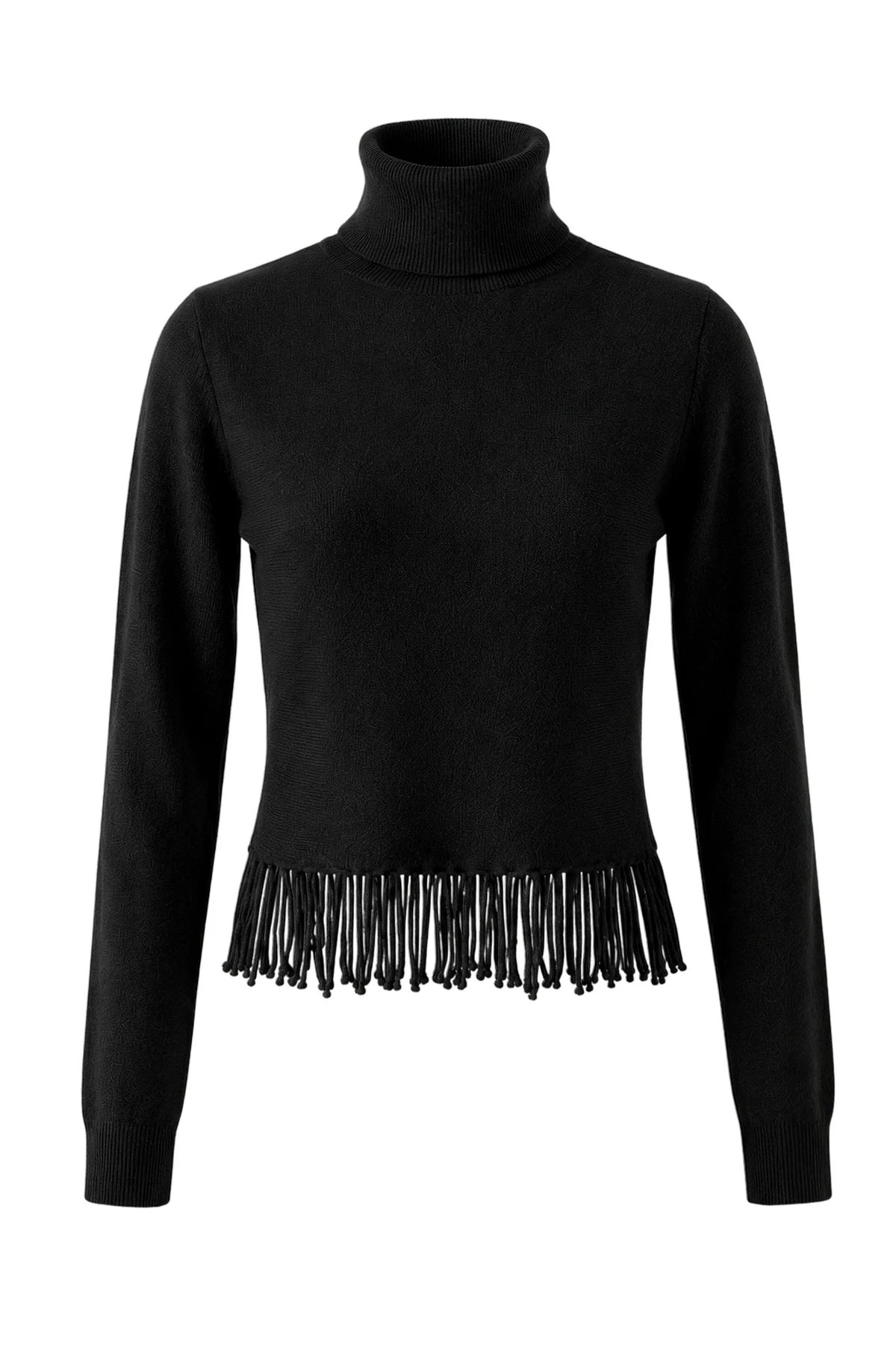 Fringey Cashmere by Le Superbe in asphalt, front view